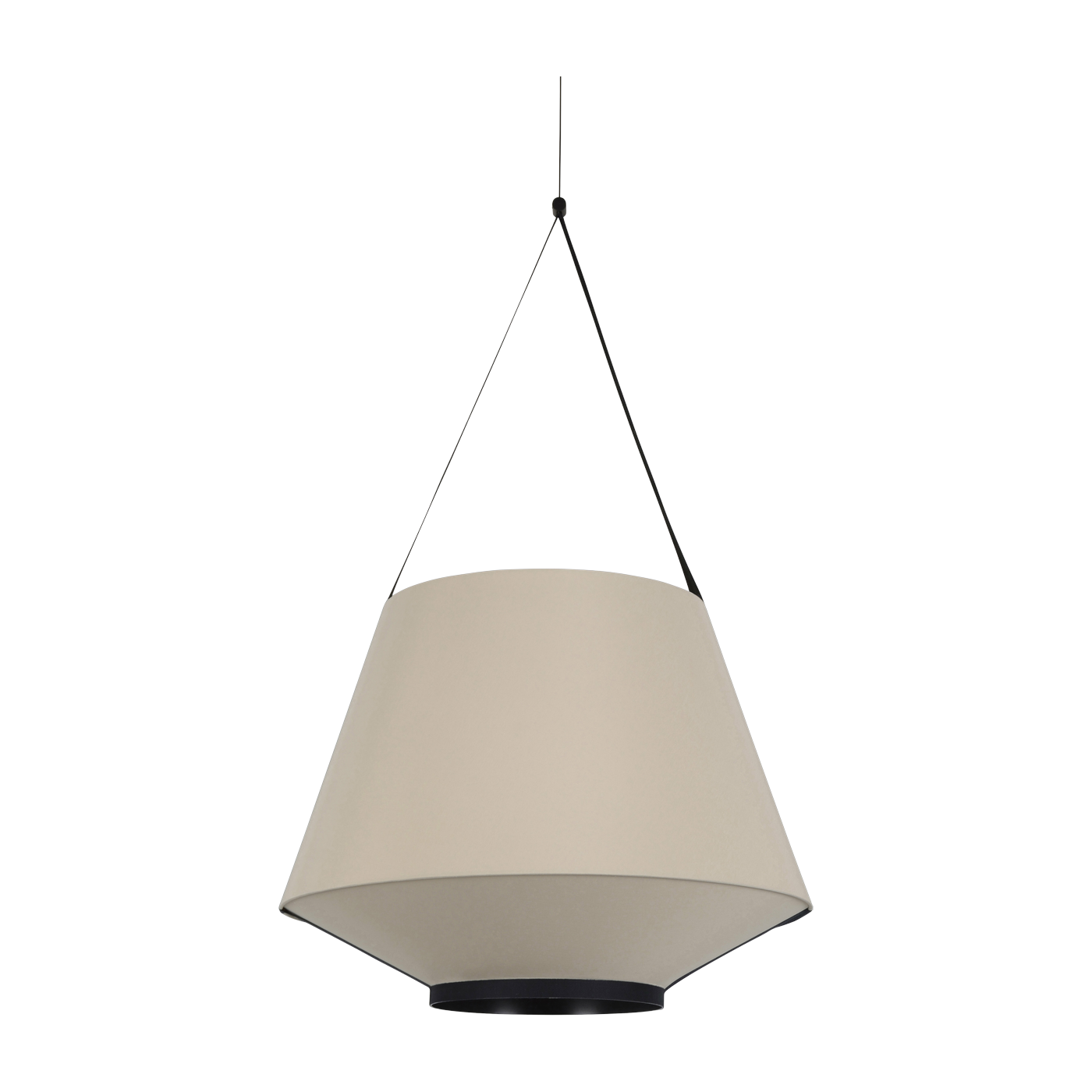 Lámpara colgante de tela beige arena 60 cm CARRIE - Forestier