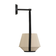 Wandleuchte aus sandbeigem Stoff 20 cm CARRIE -. Forestier