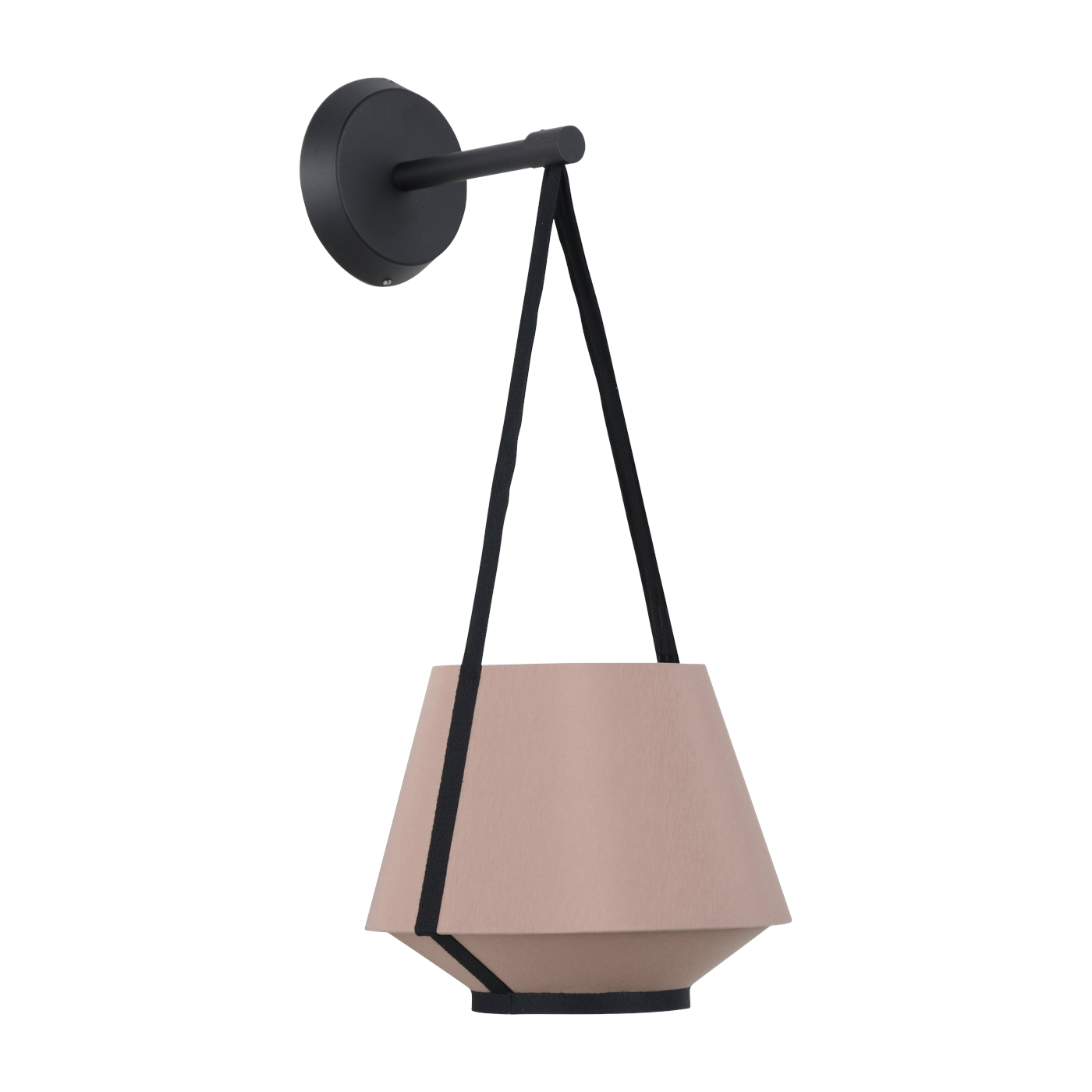 Nude pink fabric wall sconce 20 cm CARRIE - Forestier