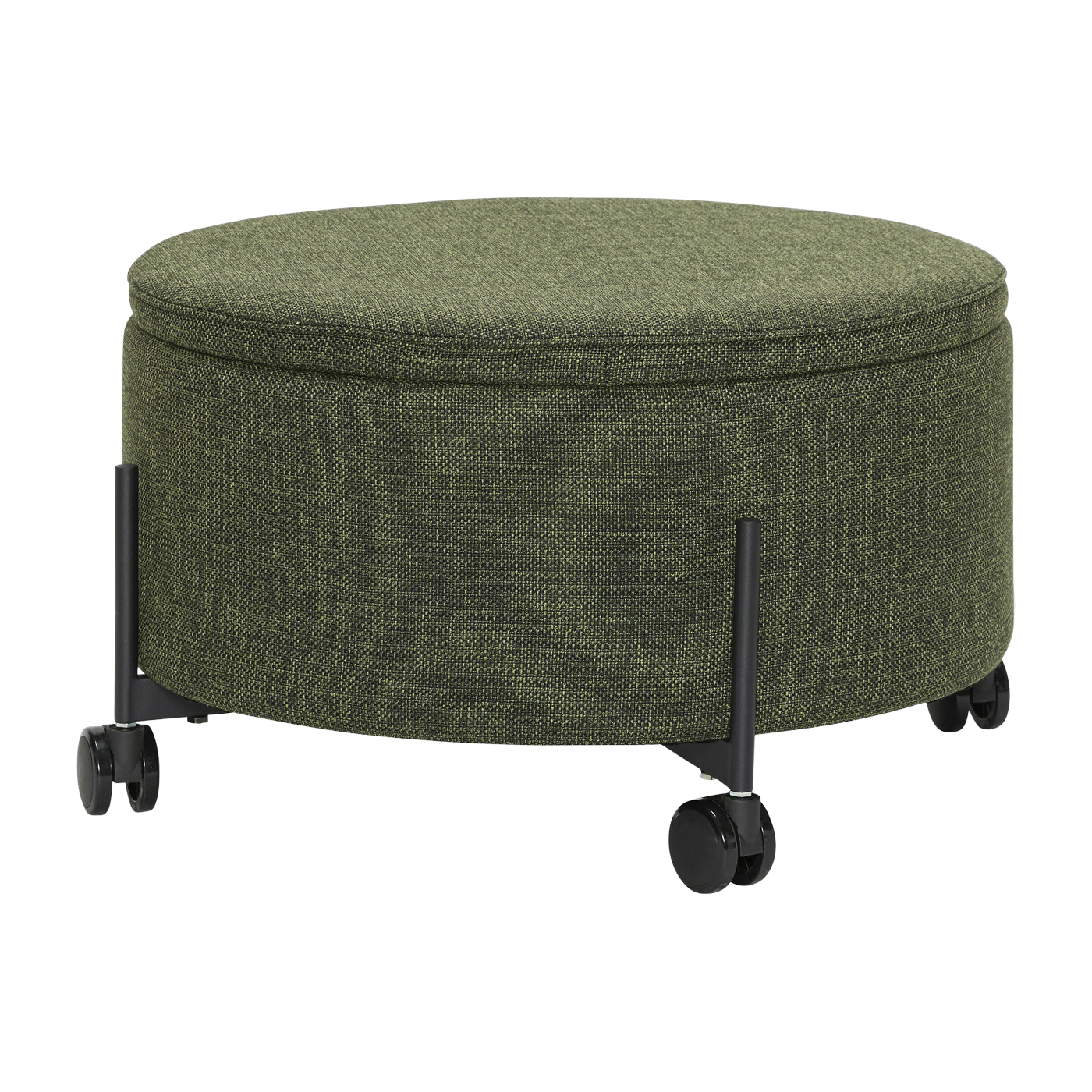 Pouf conteneur en tissu vert 66 cm - Hübsch