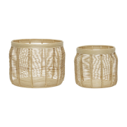 Luna Baskets Natural (Set Of 2) - Hübsch