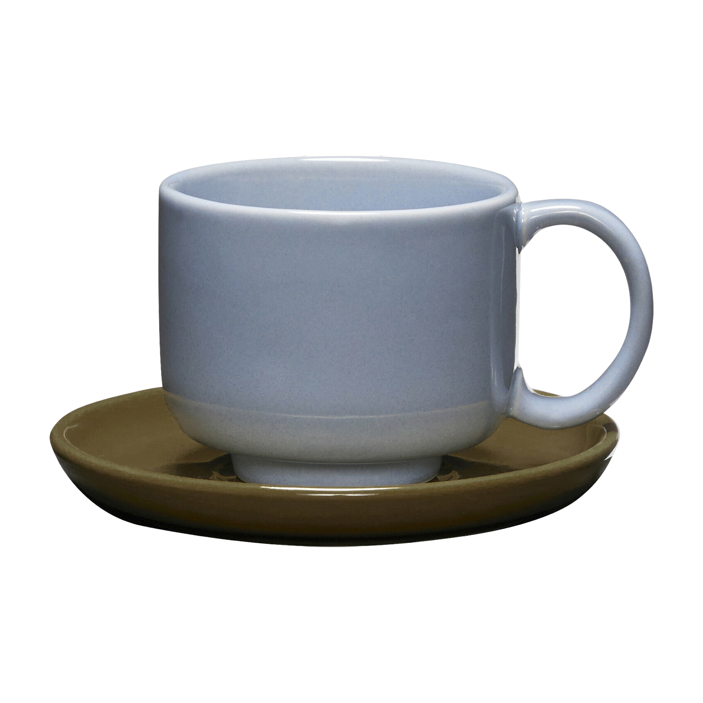 Powdered bluestone cup and saucer 9x6cm Amare - Hübsch