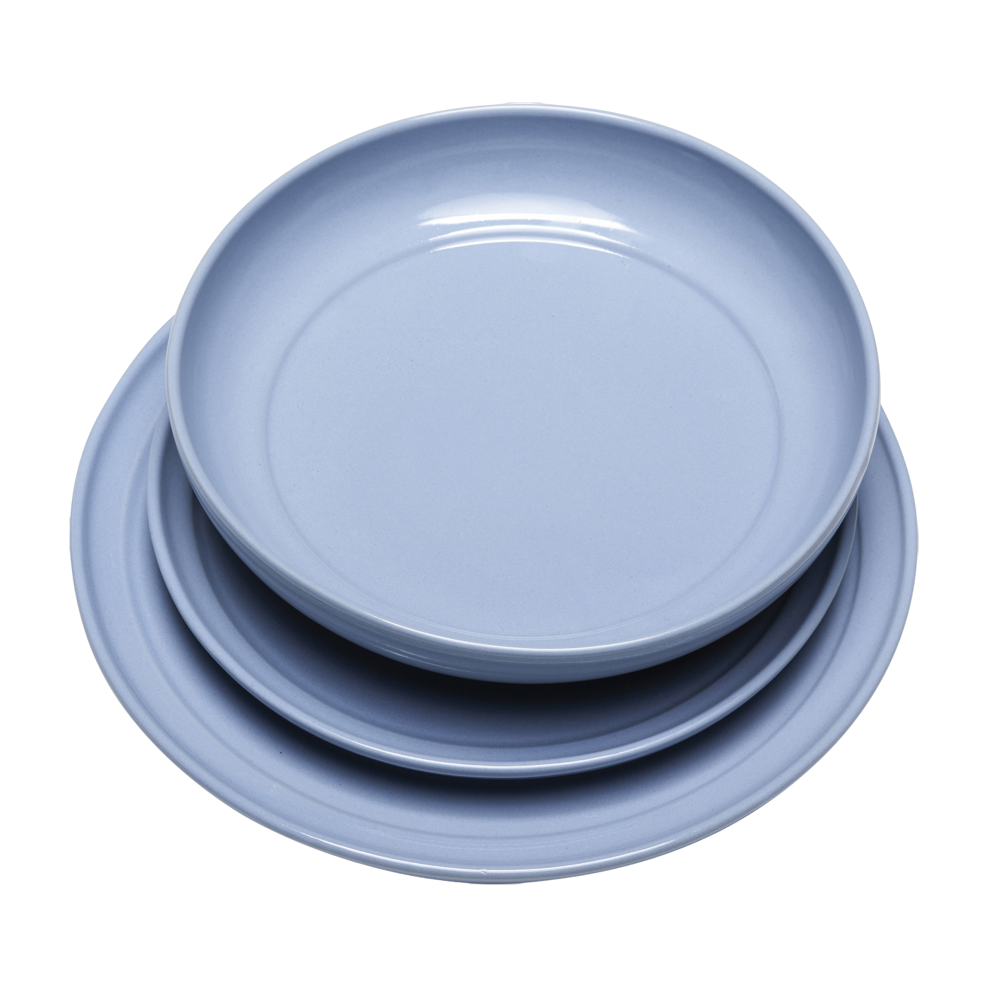Light blue stone powder bread plate 28 cm Amare - Hübsch