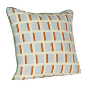 Coussin carré en coton gris et sable 50 cm - Hübsch