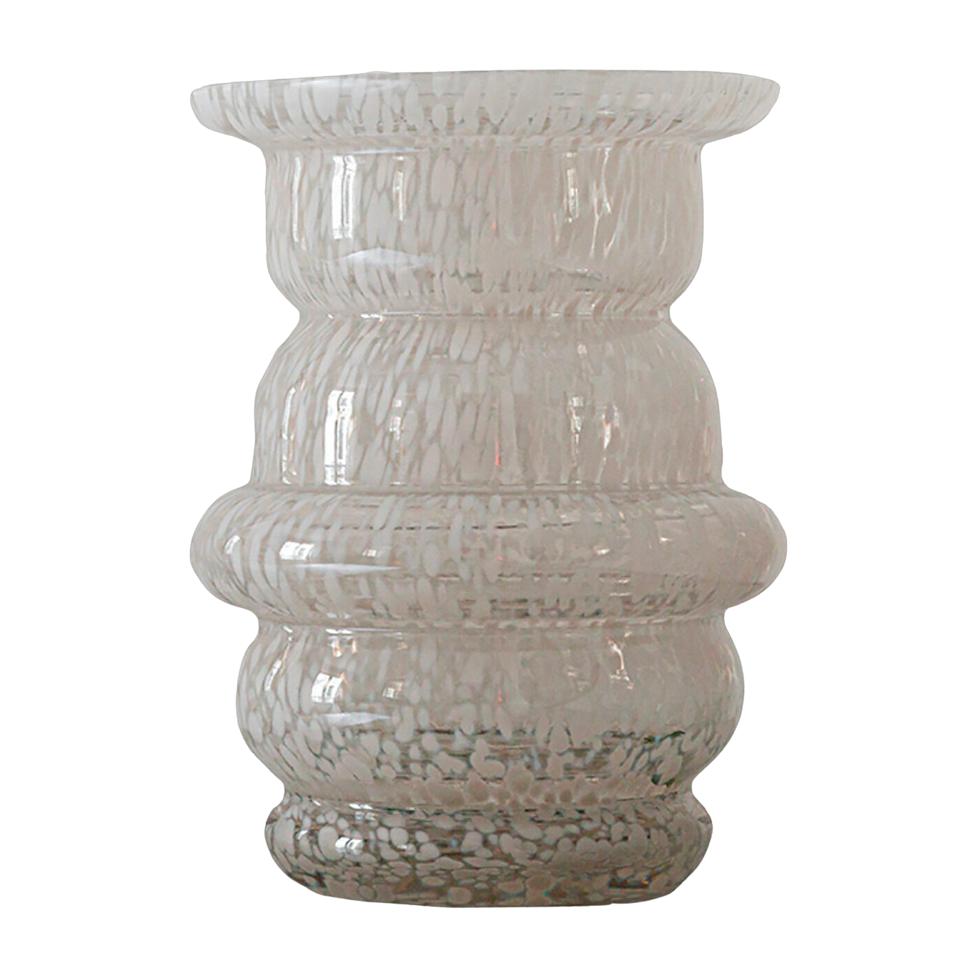 Vase in white speckled glass Dôme - Cosin Paris