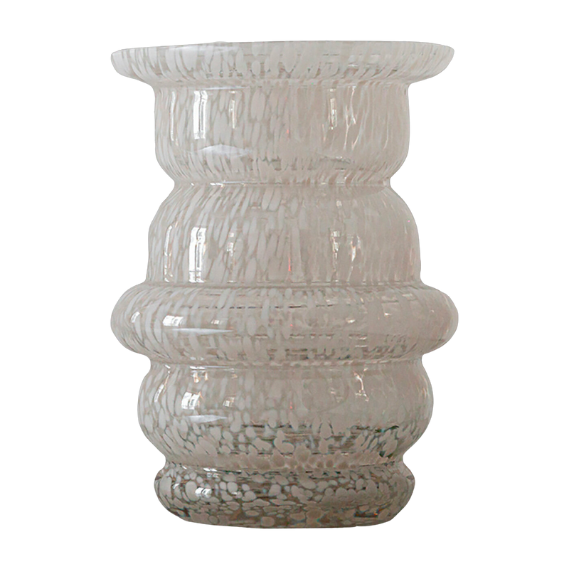 Vase in vetro maculato bianco Dôme - Cosin Paris