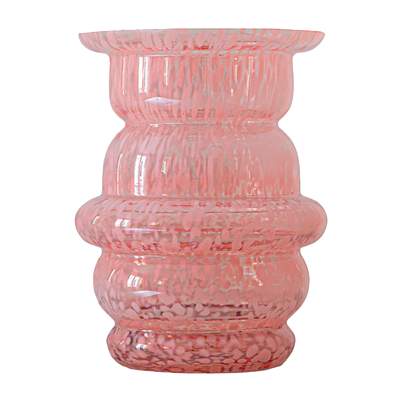Vase in pink speckled glass Dôme - Cosin Paris