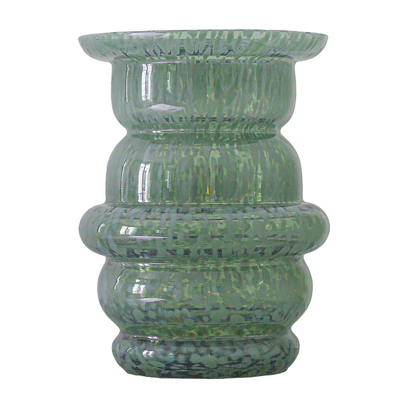 Vase green speckled glass Dome - Cosin Paris