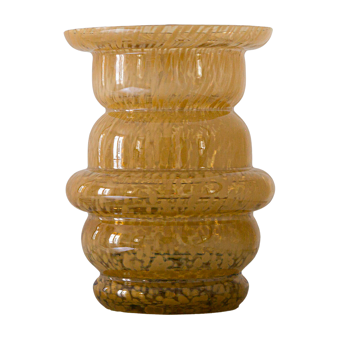 Vase amber speckled glass Dome - Cosin Paris