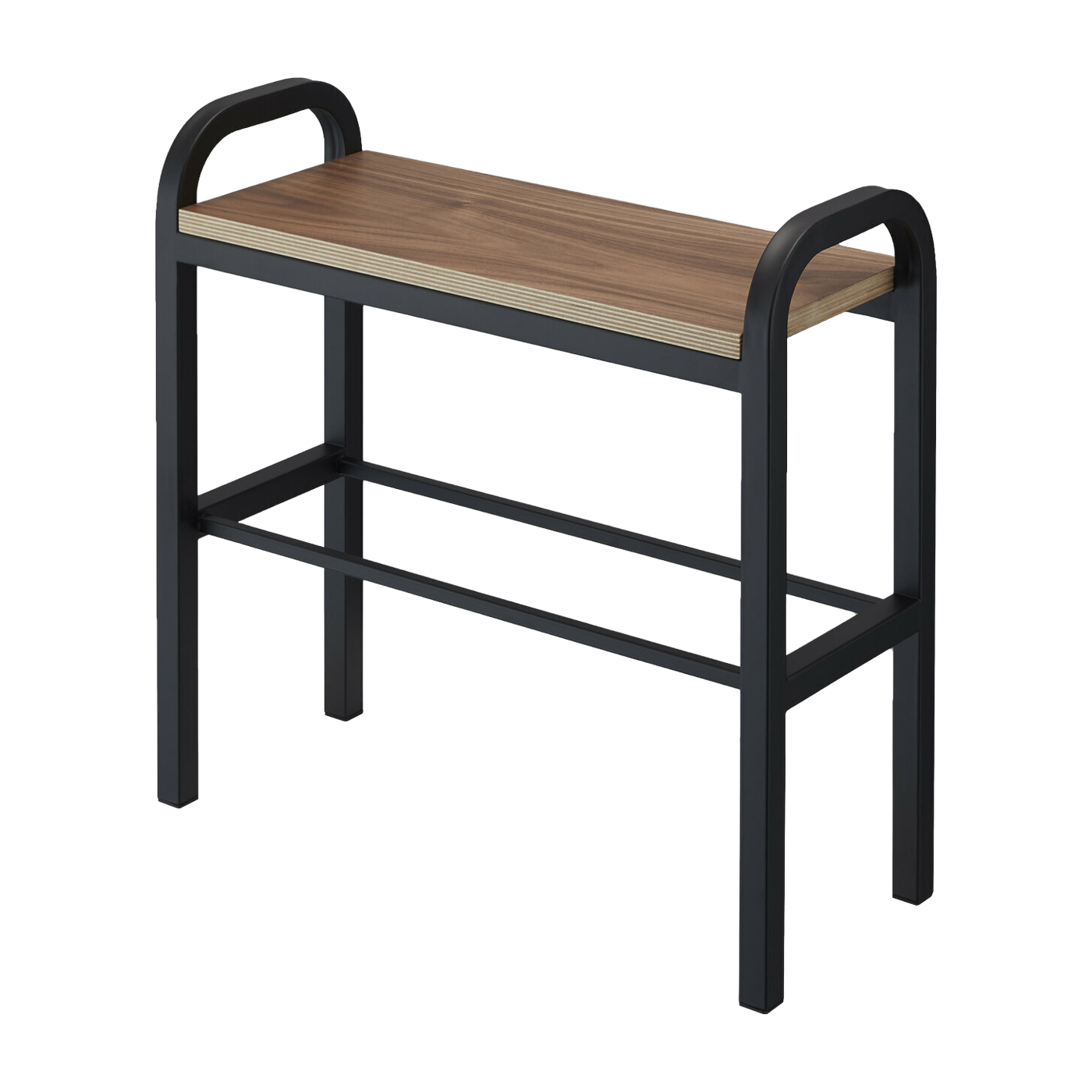 Etagère à chaussures en bois contreplaqué et acier noir Tower - Yamazaki