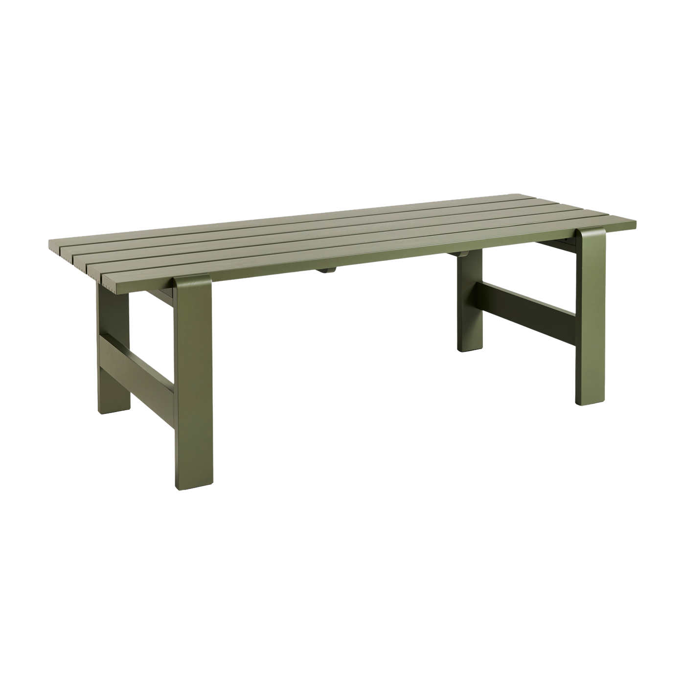 Tisch aus olivfarben lackiertem Kiefernholz 230 x 83 x 74 cm Weekday -. Hay