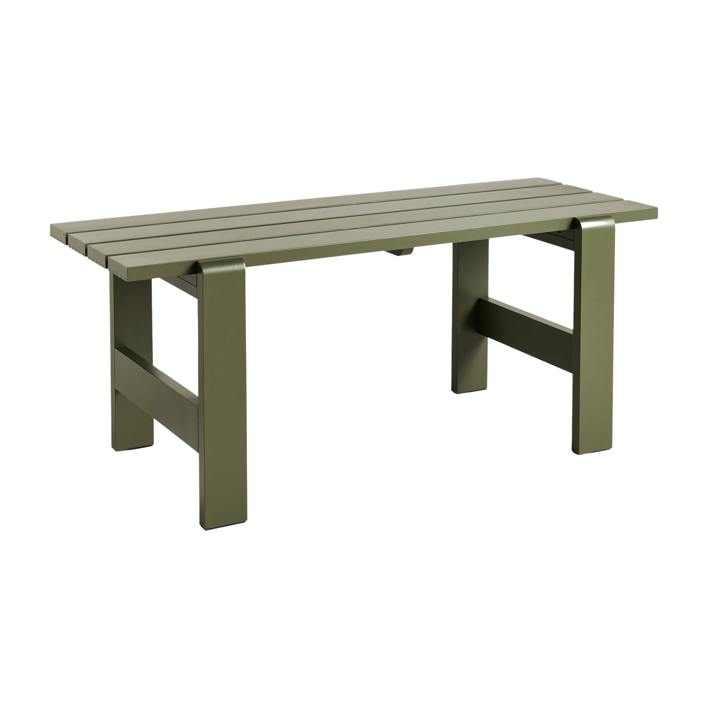 Tavolo in legno di pino laccato oliva 180 x 66 x 74 cm Weekday - Hay