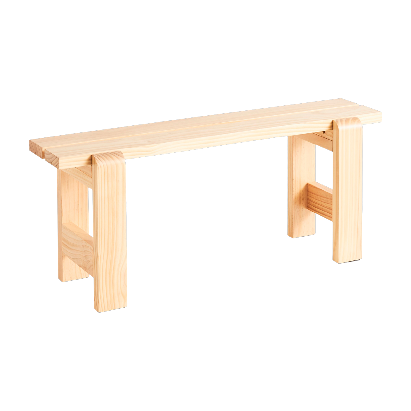 Banc en pin laqué 111 x 23 x 45 cm Weekday - Hay