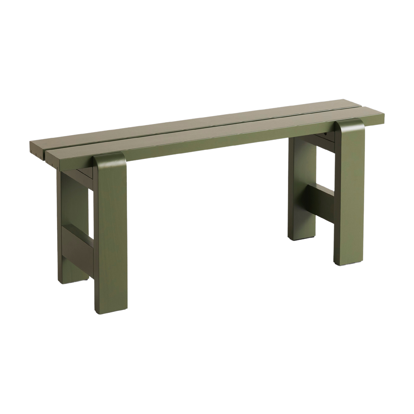 Banc en pin laqué olive 111 x 23 x 45 cm Weekday - Hay