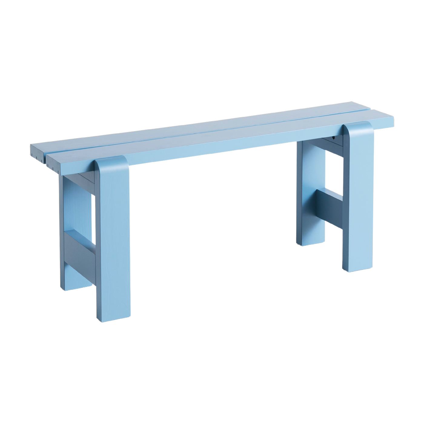 Banc en pin laqué bleu azure 111 x 23 x 45 cm Weekday - Hay