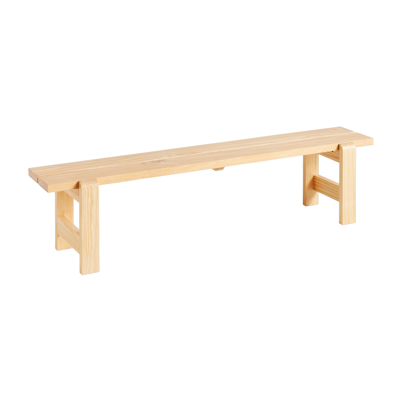 Sitzbank aus lackiertem Kiefernholz 190 x 32 x 45 cm Weekday -. Hay