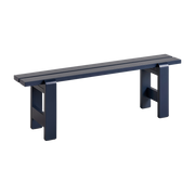 Banc en pin laqué bleu métal 140 x 23 x 45 cm Weekday - Hay