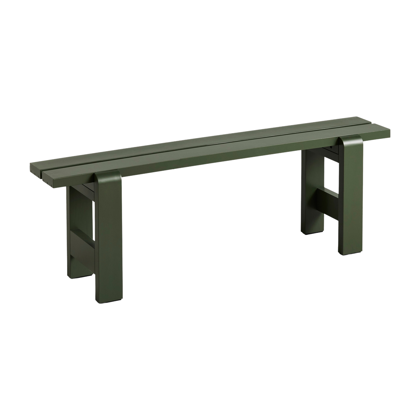 Banc en pin laqué olive 140 x 23 x 45 cm Weekday - Hay