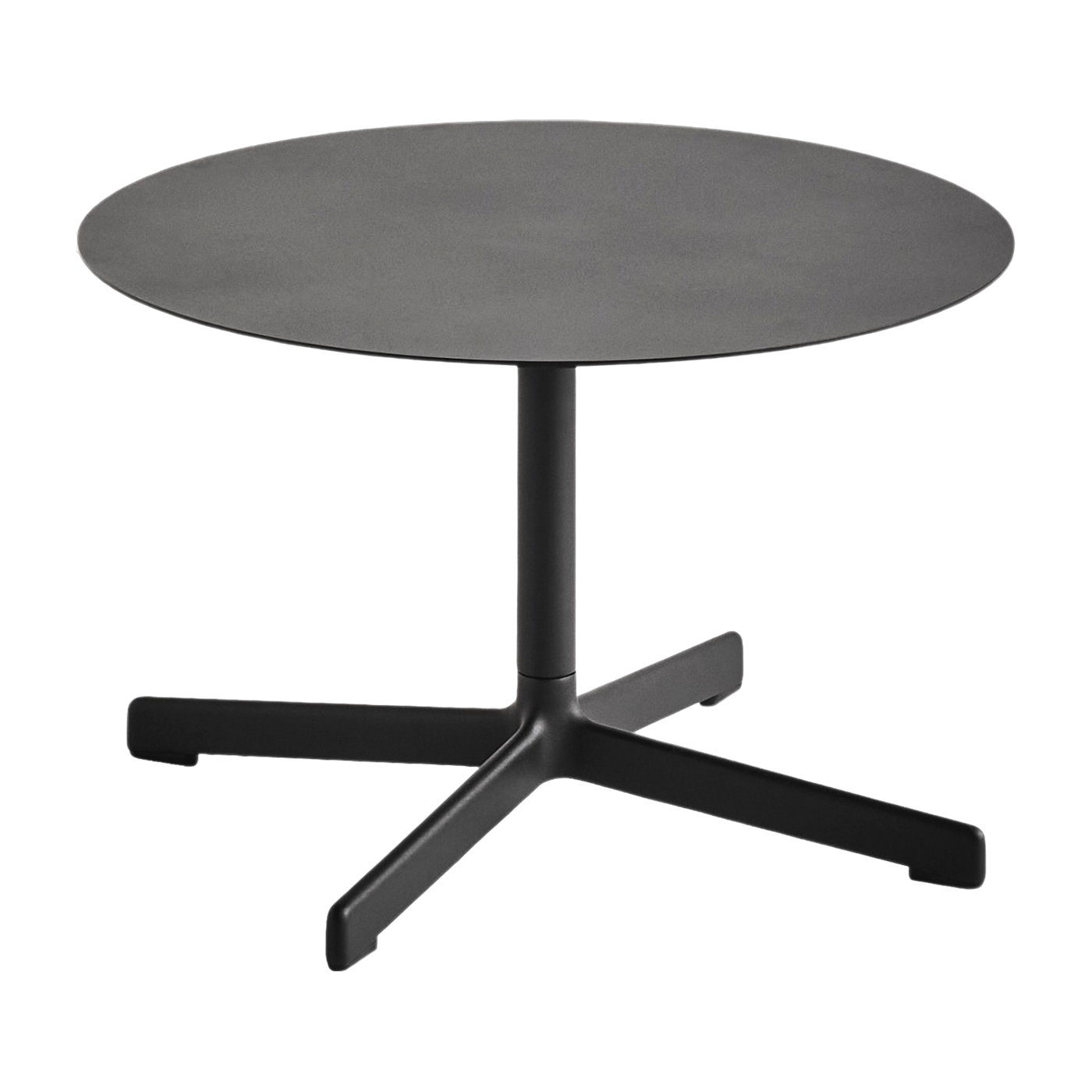 Mesa de centro redonda de acero antracita 60 x 40 cm Neu - HAY