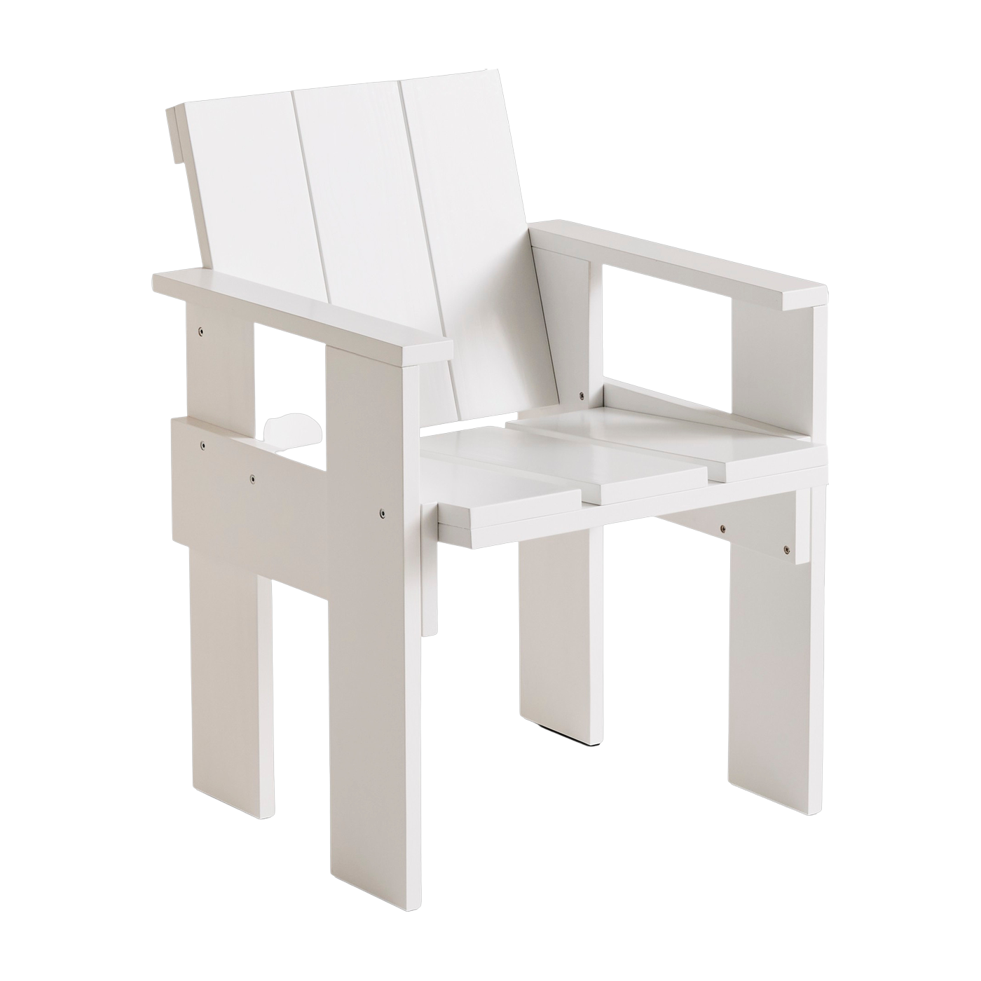 Weißer Outdoor-Stuhl aus Kiefernholz Crate -. Hay