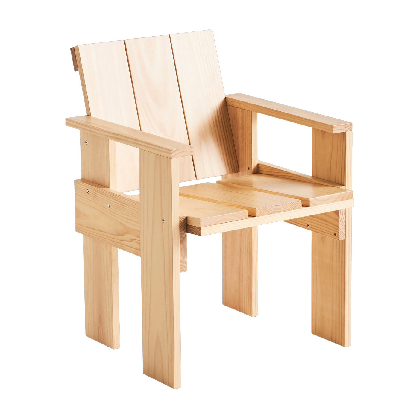 Outdoor chair in natural pine Crate - Hay