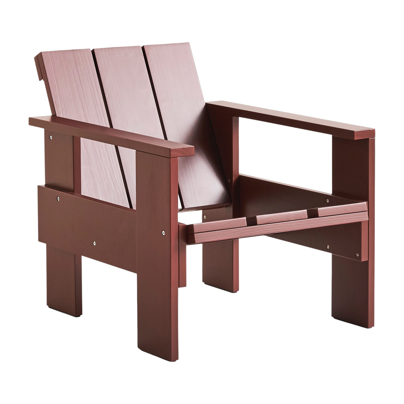 Iron red pine outdoor lounge chair Crate - Hay