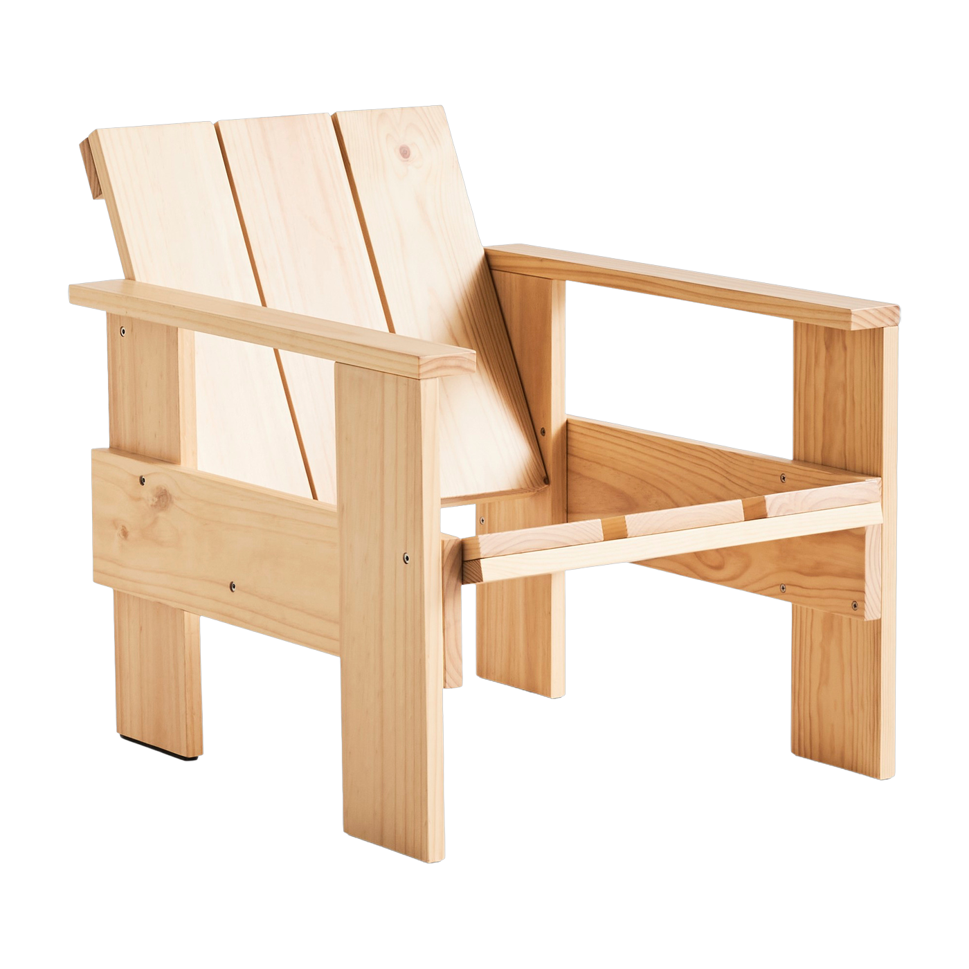 Outdoor lounge chair in natural pine lanche Crate - Hay