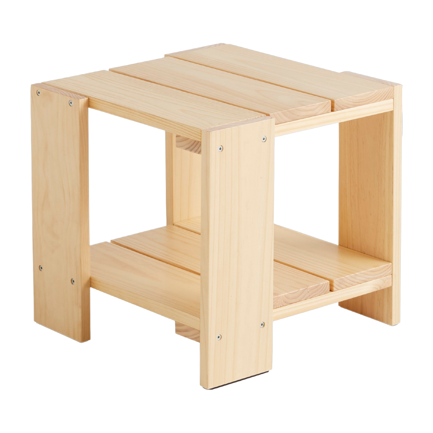 Natural Pine Outdoor Side Table Crate - Hay