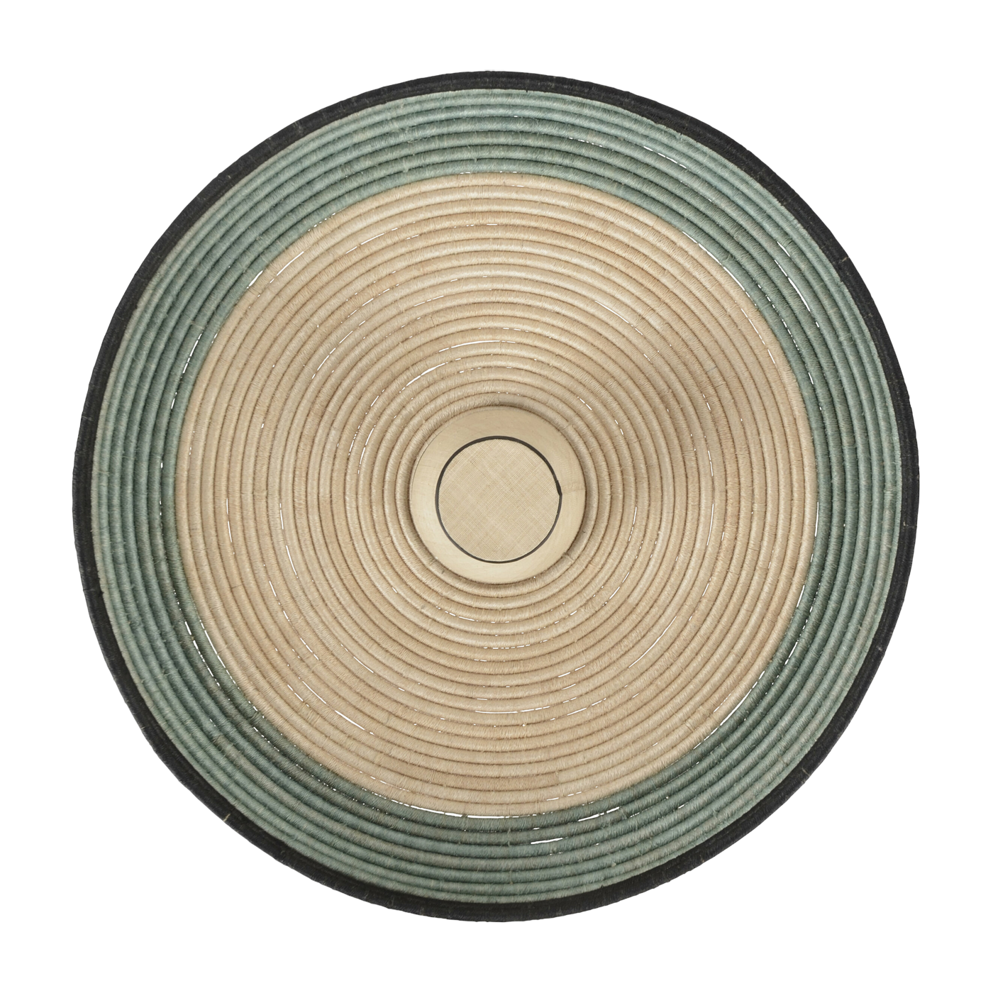 Wall lamp in blue abaca fiber 80 cm GRASS - Forestier