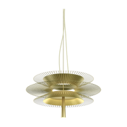 Hängeleuchte aus goldfarbenem Metall 68 cm GRAVITY -. Forestier