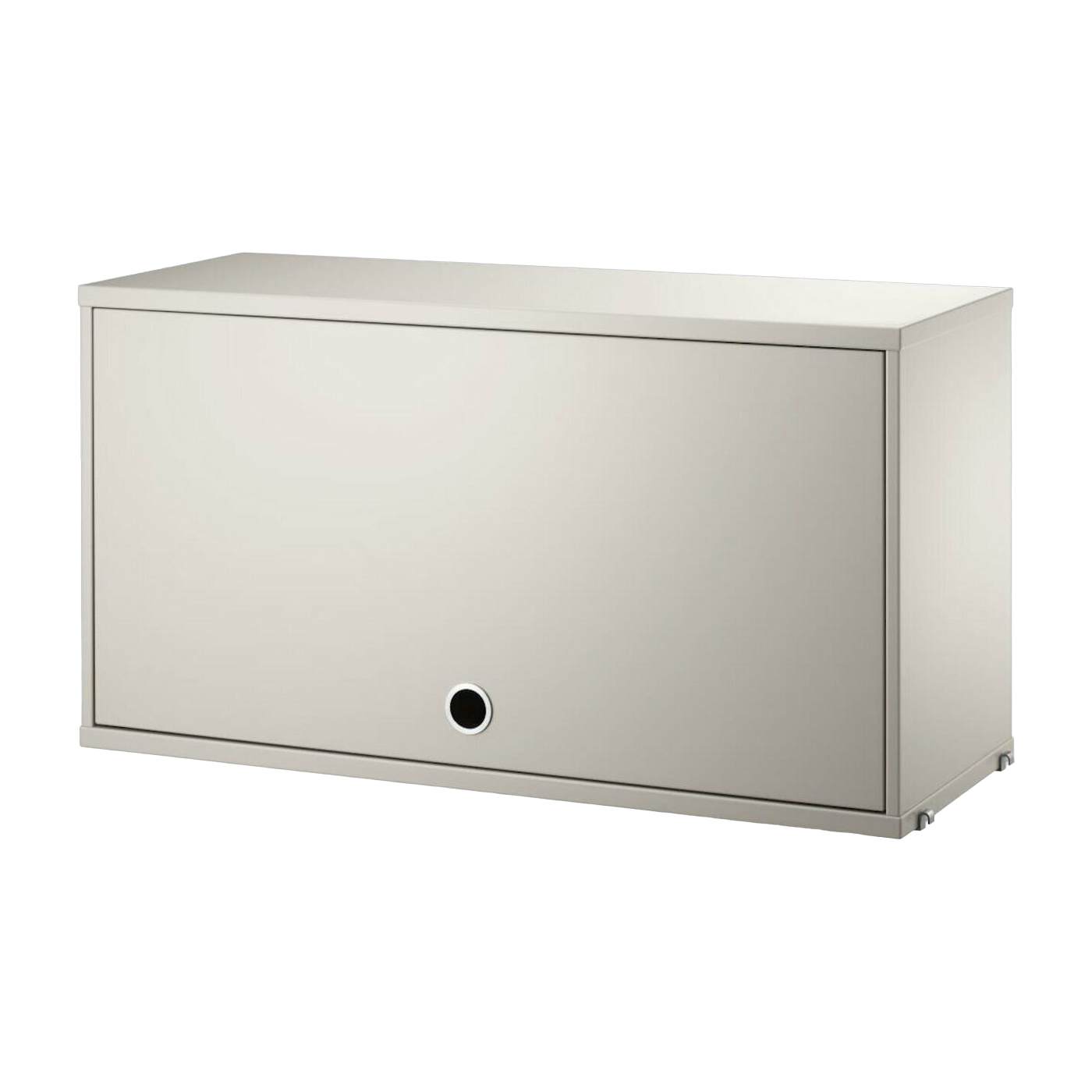 Piedistallo in legno beige con porta a soffietto. String