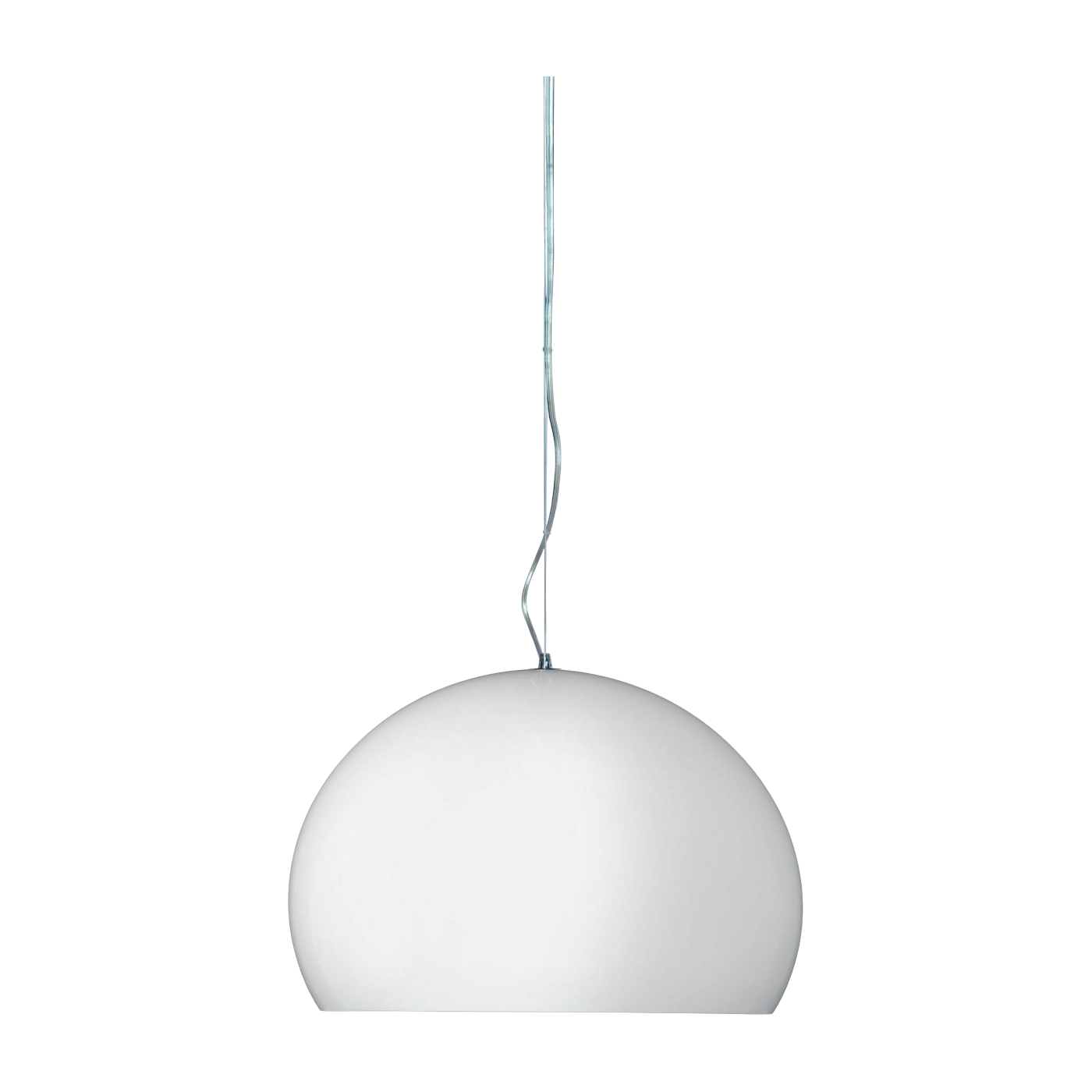 Lampada a sospensione in plexiglas bianco brillant diam. 38cm FL/Y - Kartell