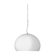 White Plexiglas pendant brillant diam 38cm FL/Y - Kartell