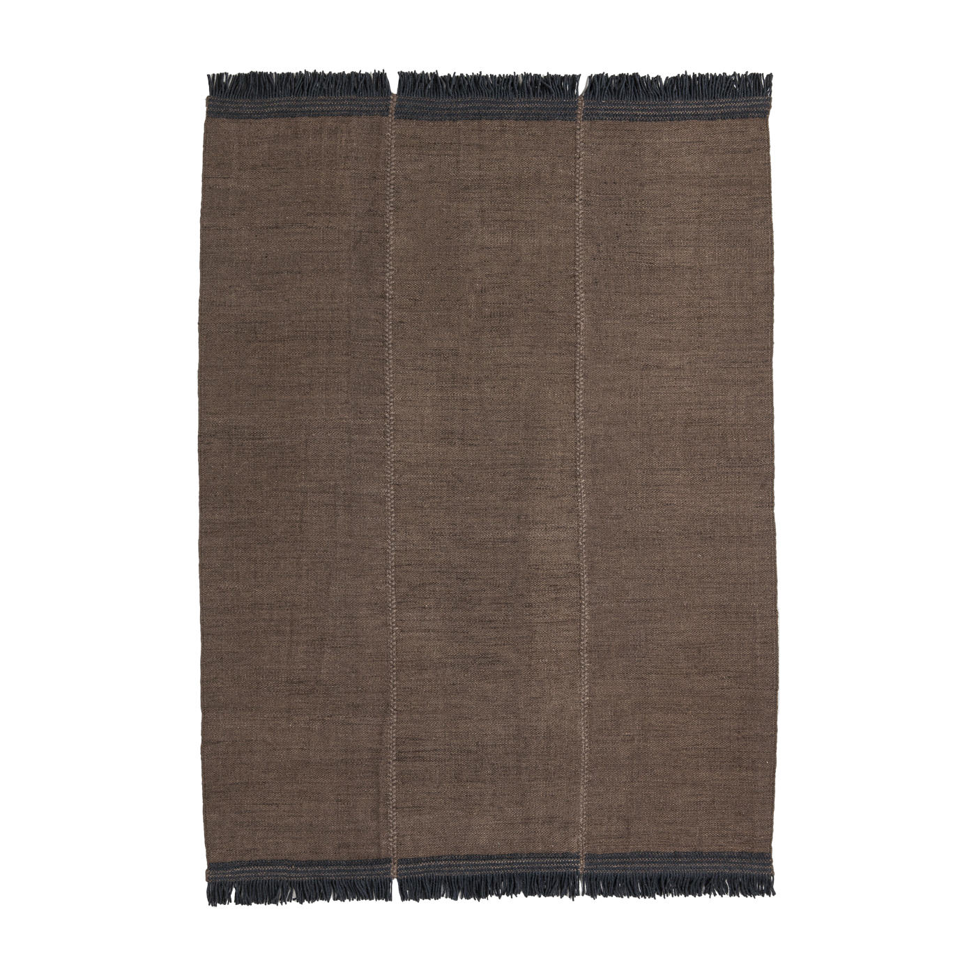 Alfombra dhurrie de lana marrón 170 x 240 cm Mia - Nanimarquina