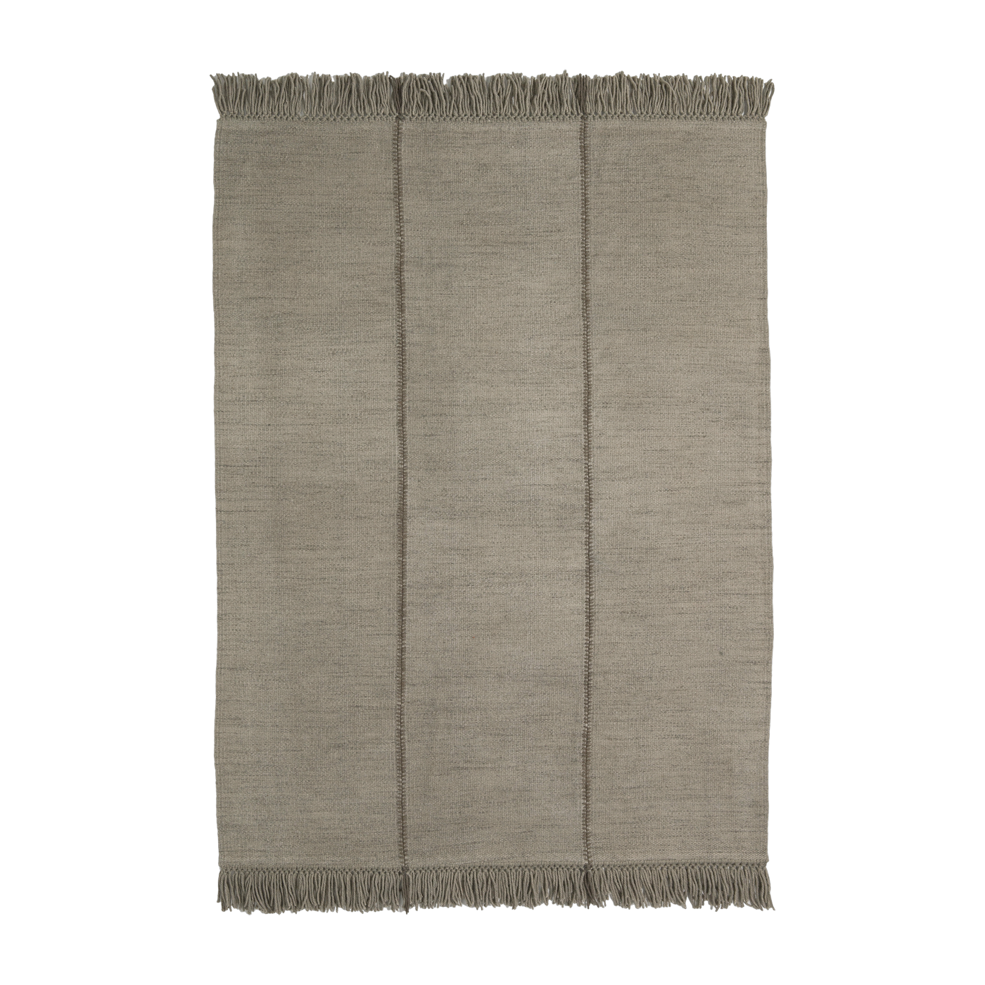 Stone-gray wool dhurrie rug 170 x 240 cm Mia - Nanimarquina