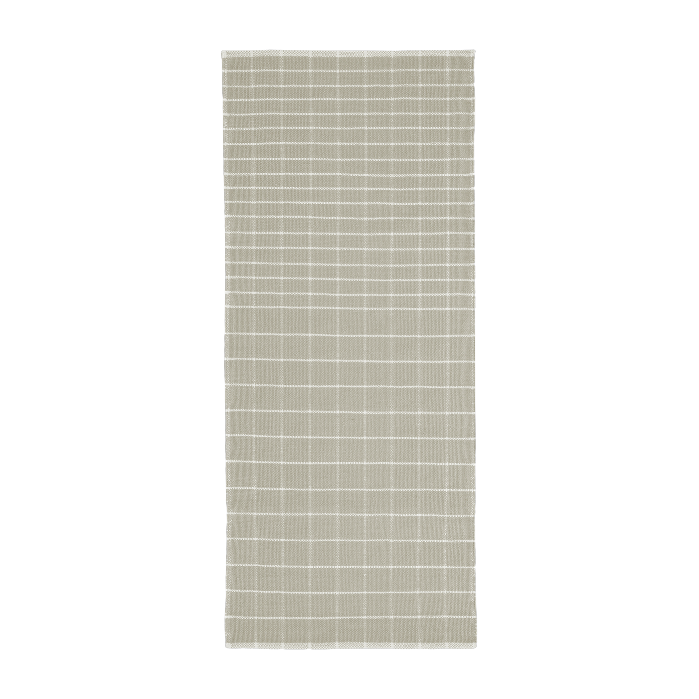 Beige polyester dhurrie hallway rug 80 x 160 cm Tiles 1 - Nanimarquina
