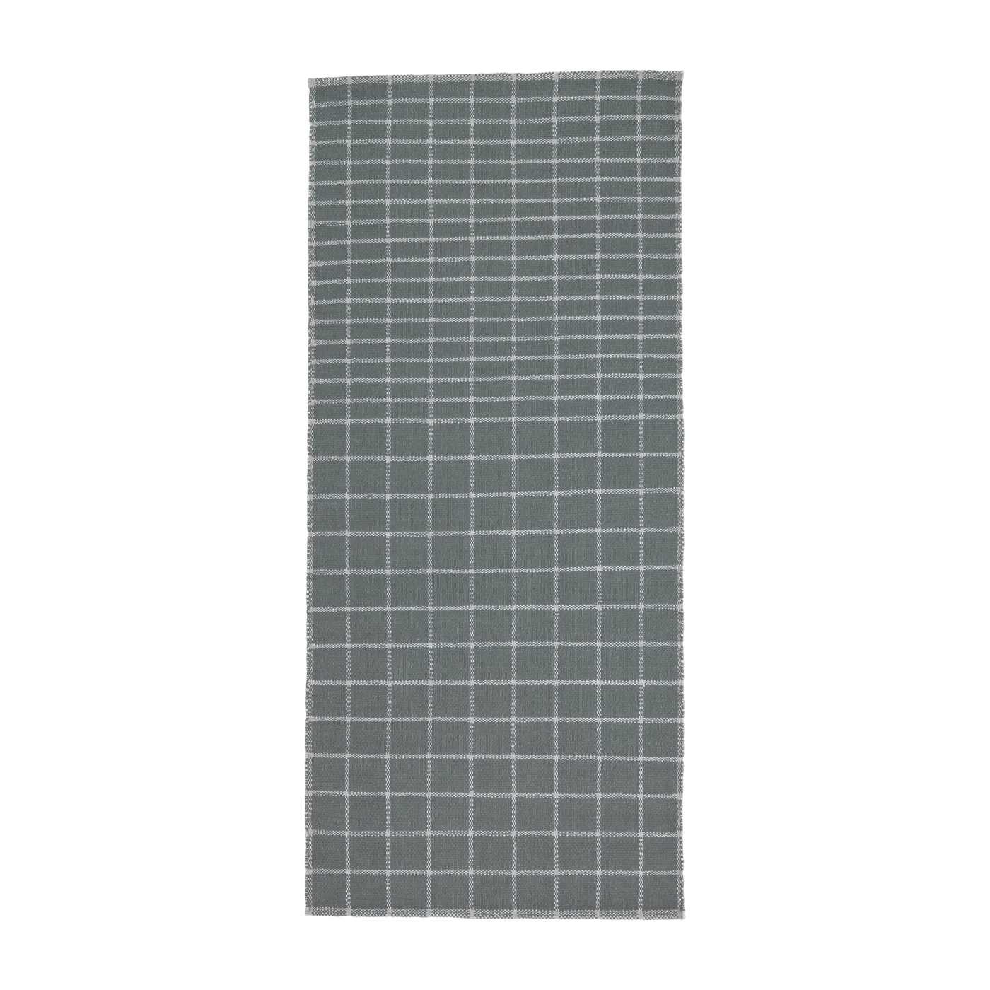 Dark gray polyester dhurrie hallway rug 80 x 160 cm Tiles 2 - Nanimarquina