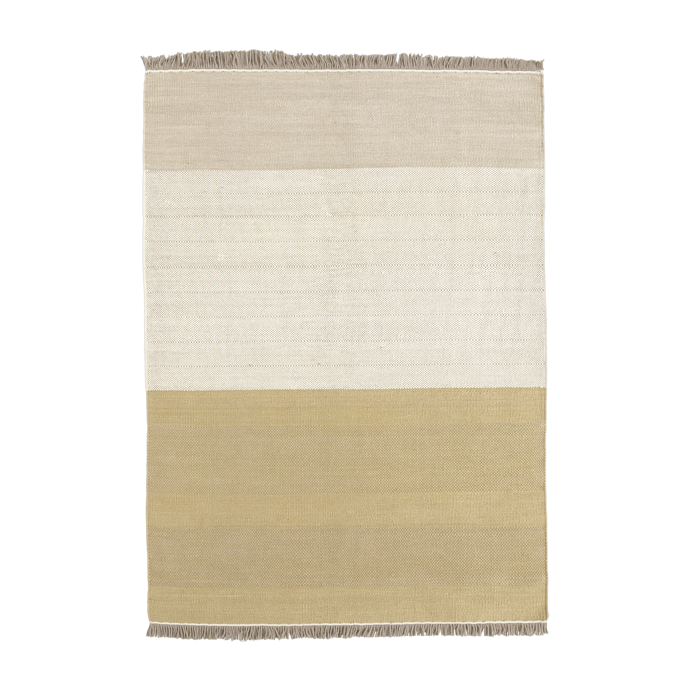 Tappeto in lana ocra 200 x 300 cm Tres Stripes - Nanimarquina