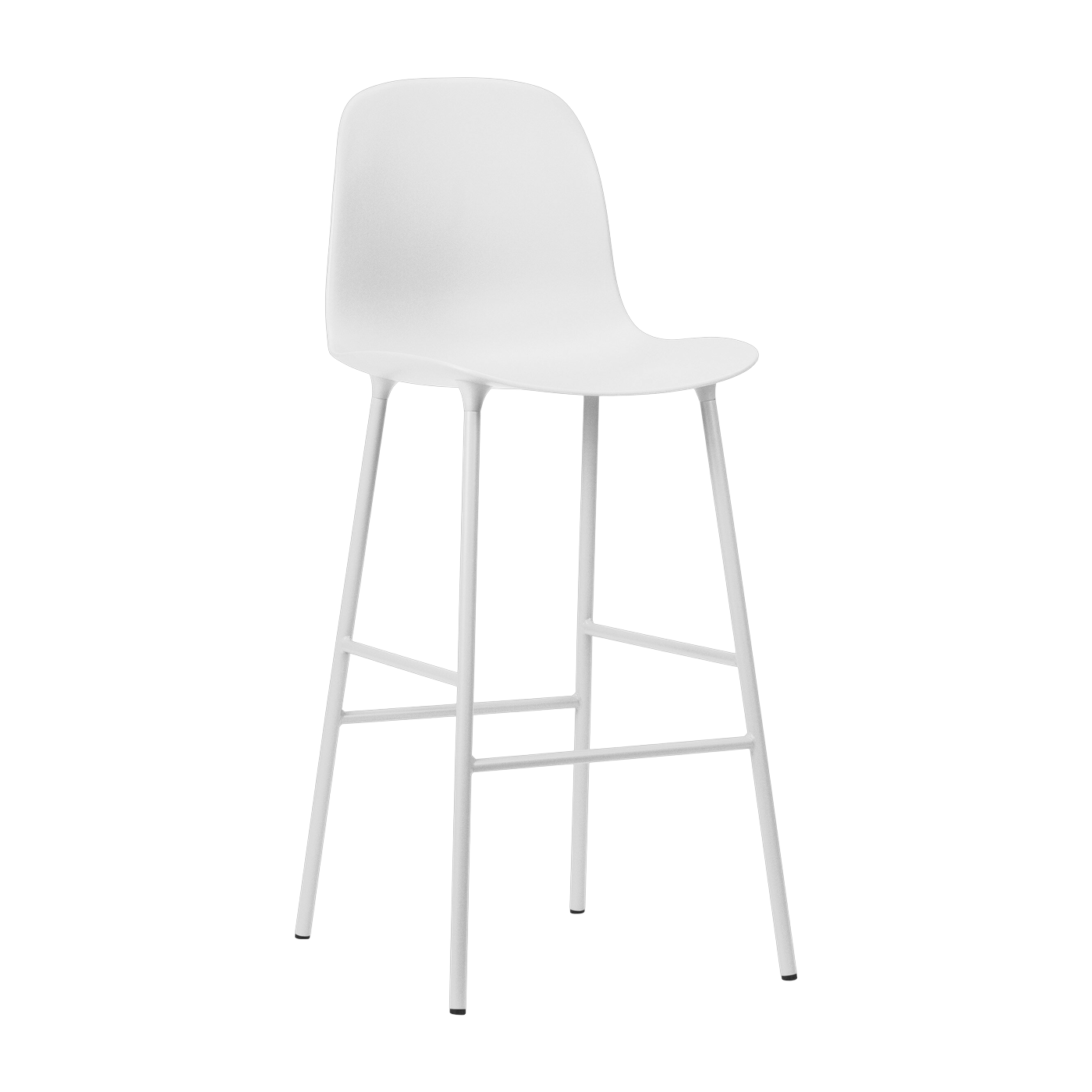 Silla de bar en acero y pp blanco 75 cm Form - Normann Copenhagen