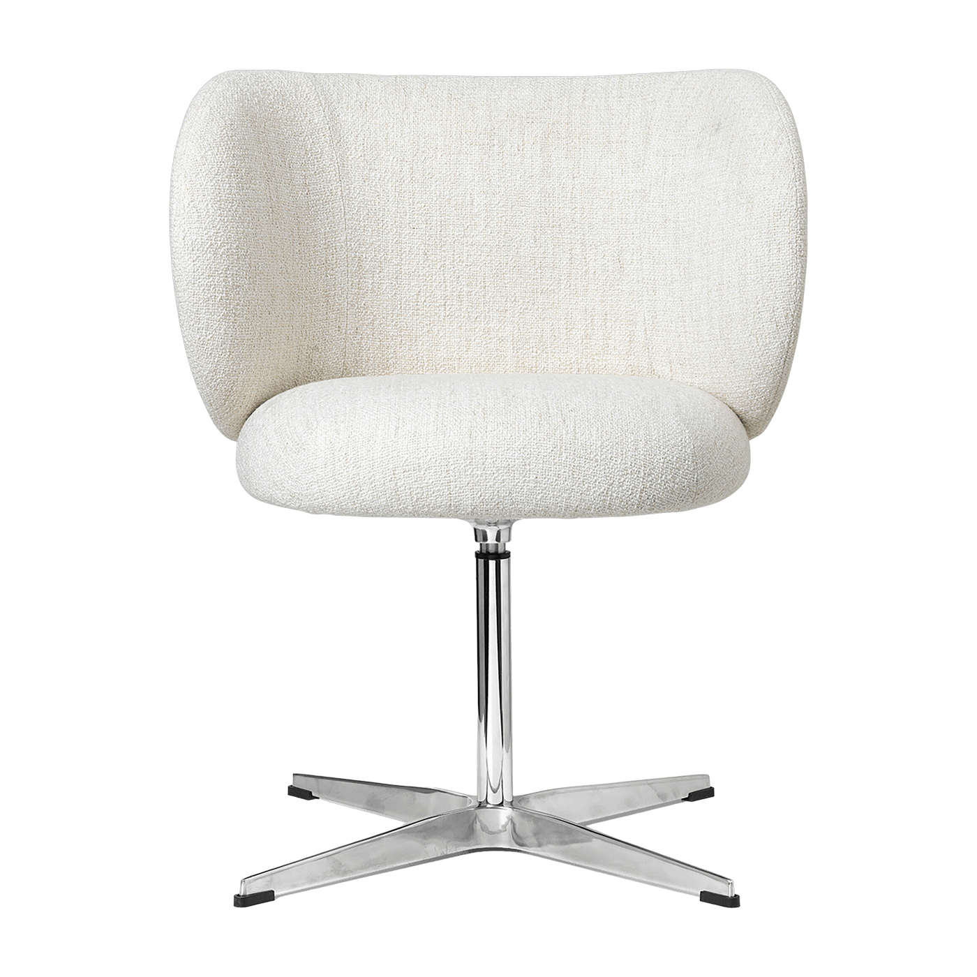 Chaise pivotante en tissu bouclé blanc 69 x 69 cm Rico - Ferm Living