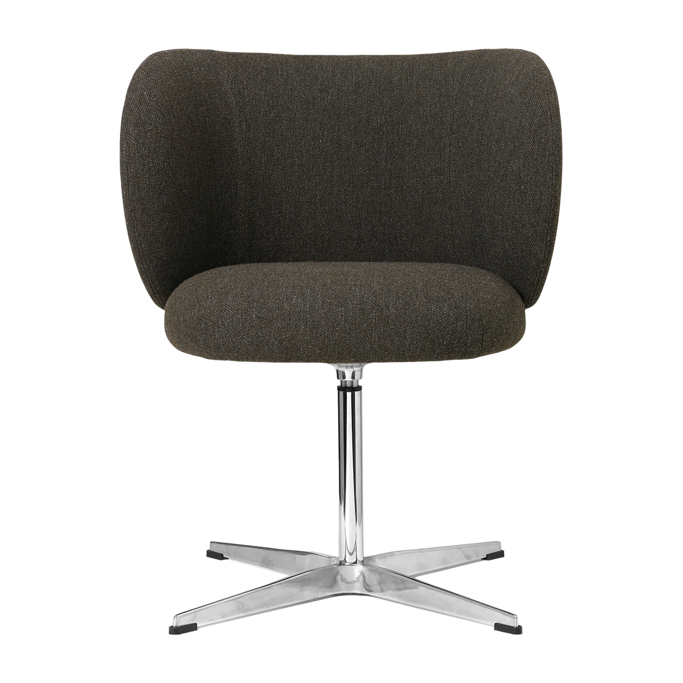 Chaise pivotante en tissu noir 69 x 69 cm Rico - Ferm Living