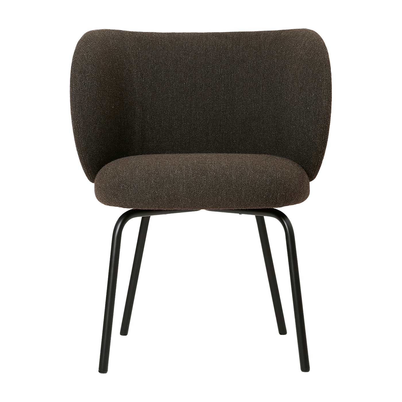 Chaise en tissu noir sur pieds noirs 69 x 69 cm Rico - Ferm Living
