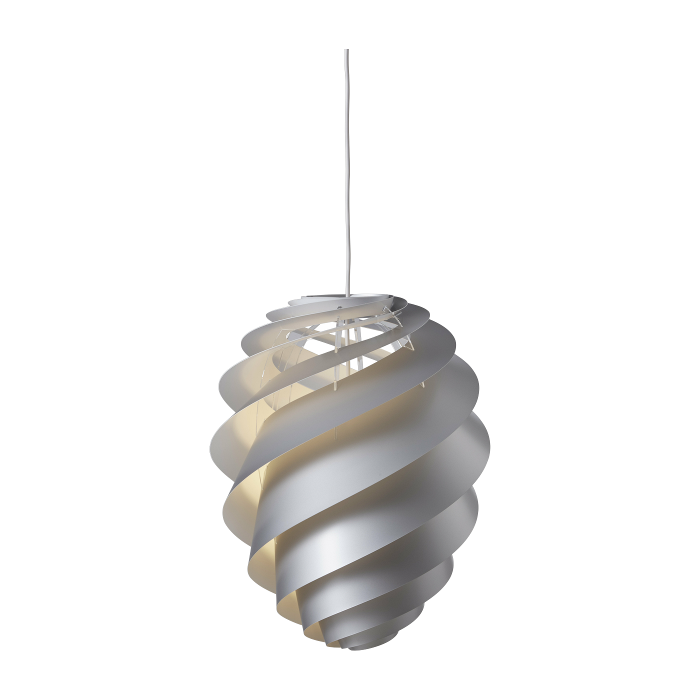 Sospensione in acrilico bianco 36 x 45 cm Swirl 2 - Le klint