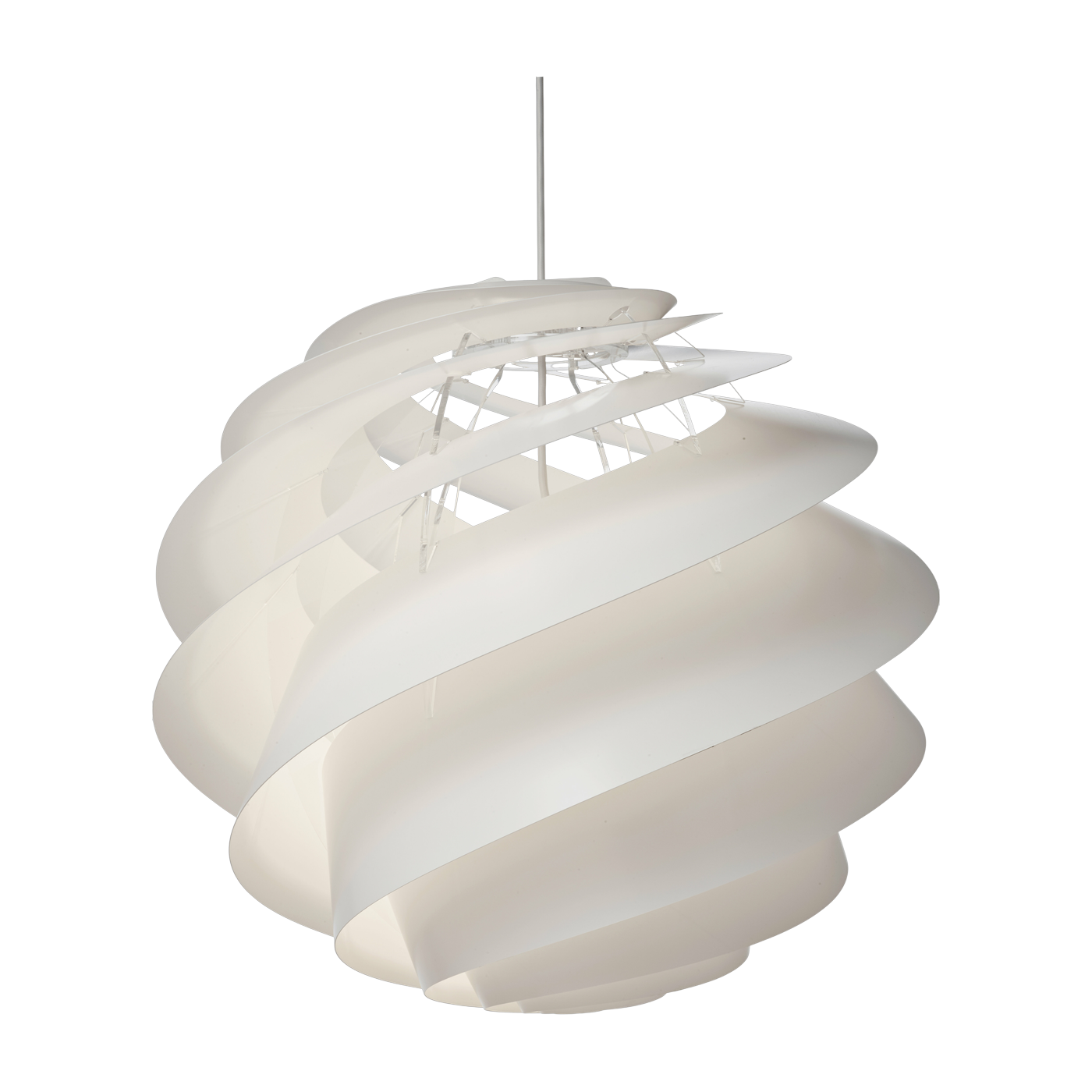 Lampada a sospensione in acrilico bianco 65 x 60 cm Swirl 3 - Le klint
