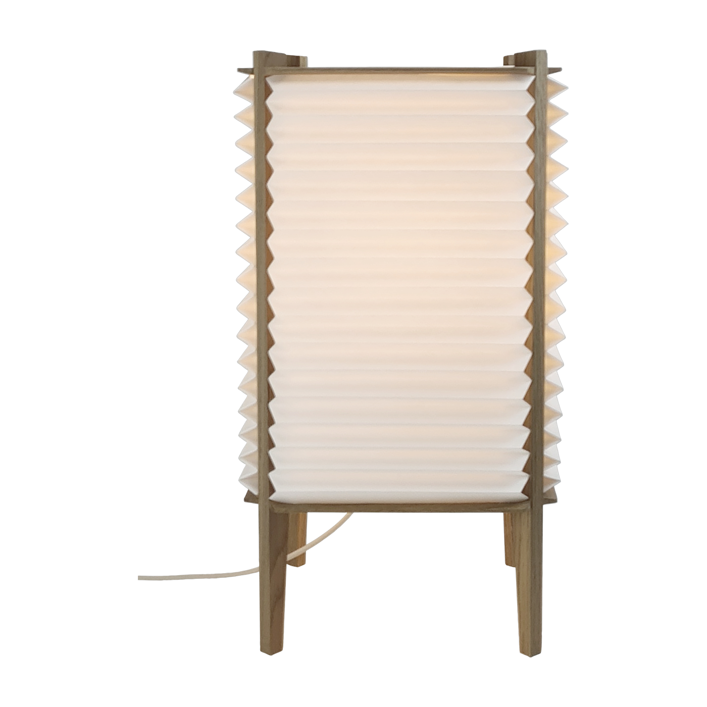 Lampada da tavolo in legno di quercia con paralume 26 x 26 x 47 cm Bee Hive - Le klint