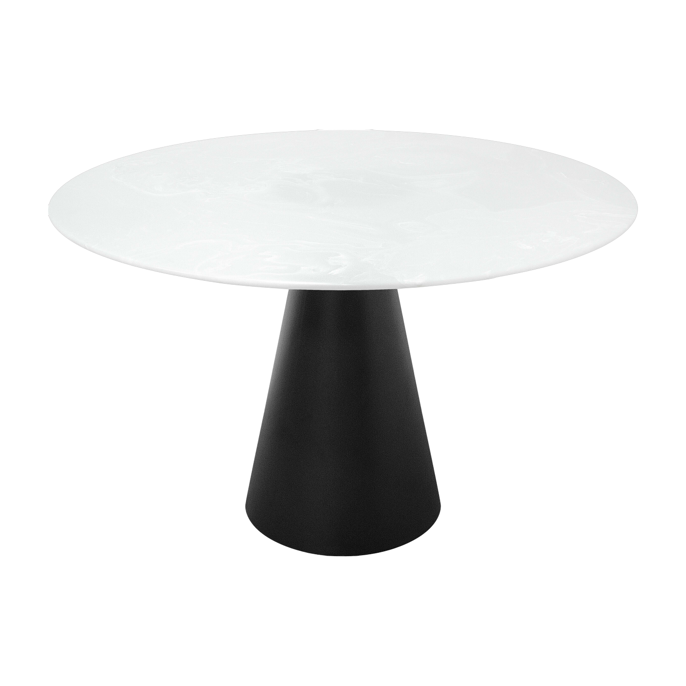 Table à manger ronde en acier noire 120 x 76 cm Cone - Versmissen
