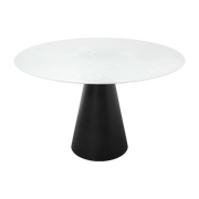 Table à manger ronde en acier noire 120 x 76 cm Cone - Versmissen