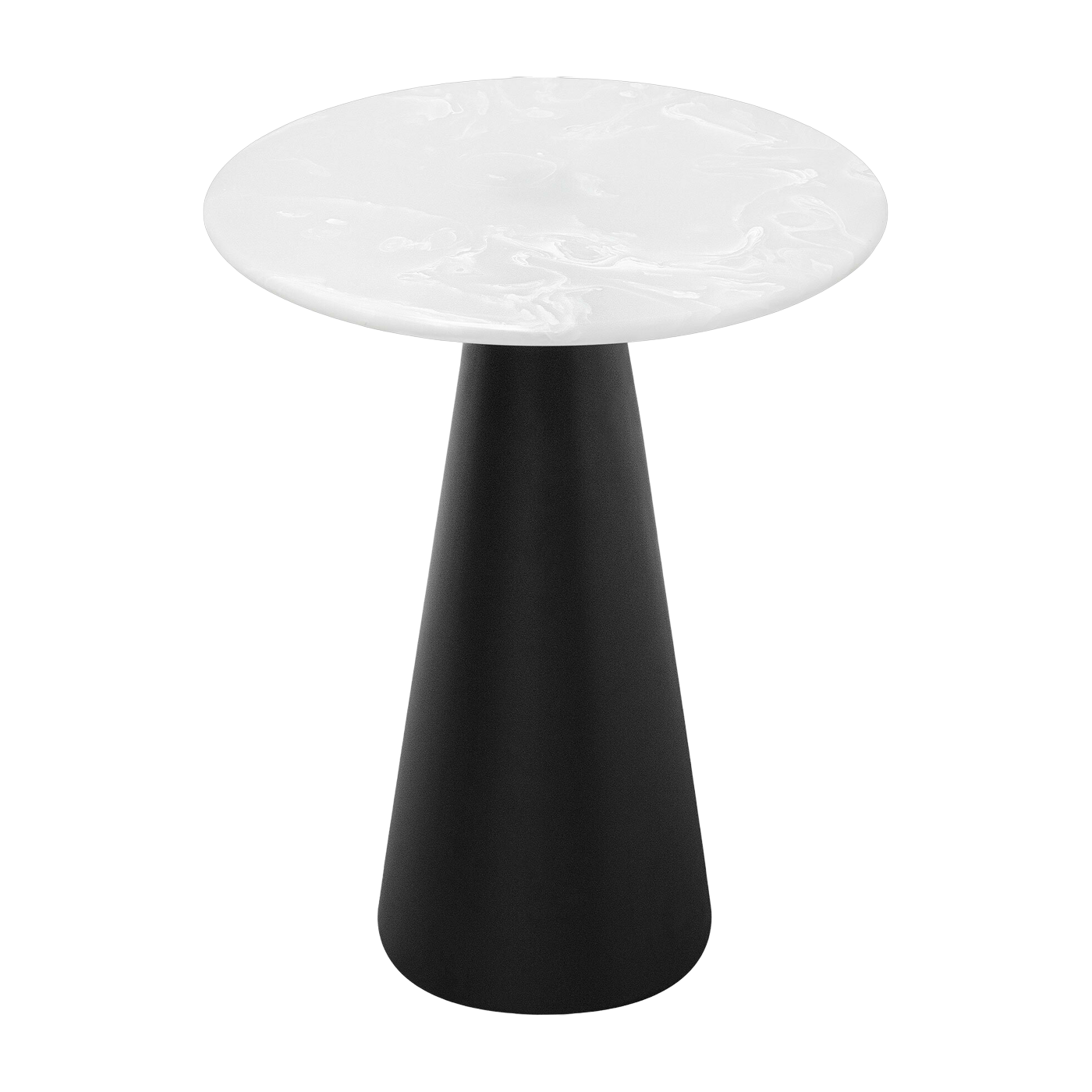 Beistelltisch ronde aus schwarzem Stahl Cone 50 x 60 cm -. Versmissen
