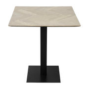 Black steel dining table Herringbone 70 cm - Versmissen