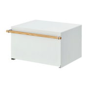 Panera de acero y madera blanca 43 x 36, 5 x 24 cm Tosca - Yamazaki
